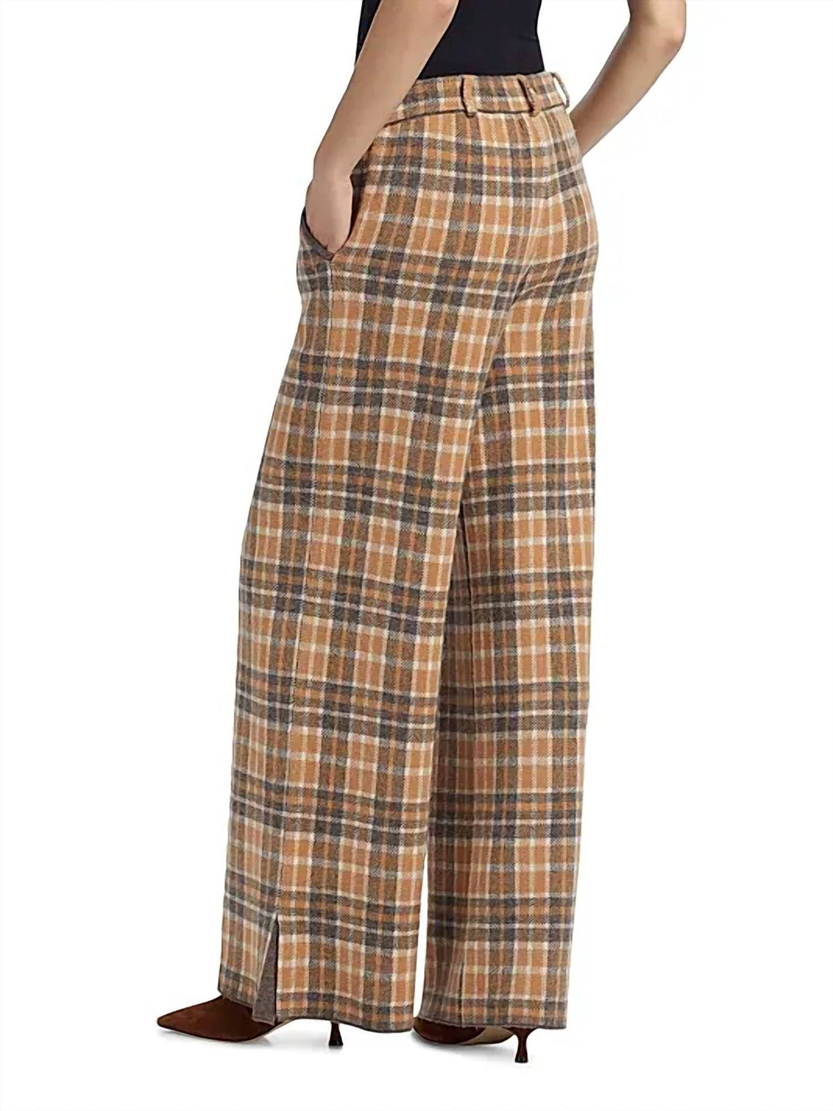 Naadam - Luxe Plaid Jacquard Wool Trousers