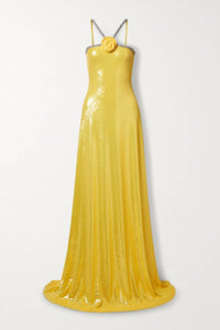 Naeem Khan - Appliquéd Crystal Sequined Tulle Gown - clothing - dresses - patterned