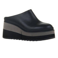 Naked Feet - Women's Coach Platform Clog - black - clogs - leather