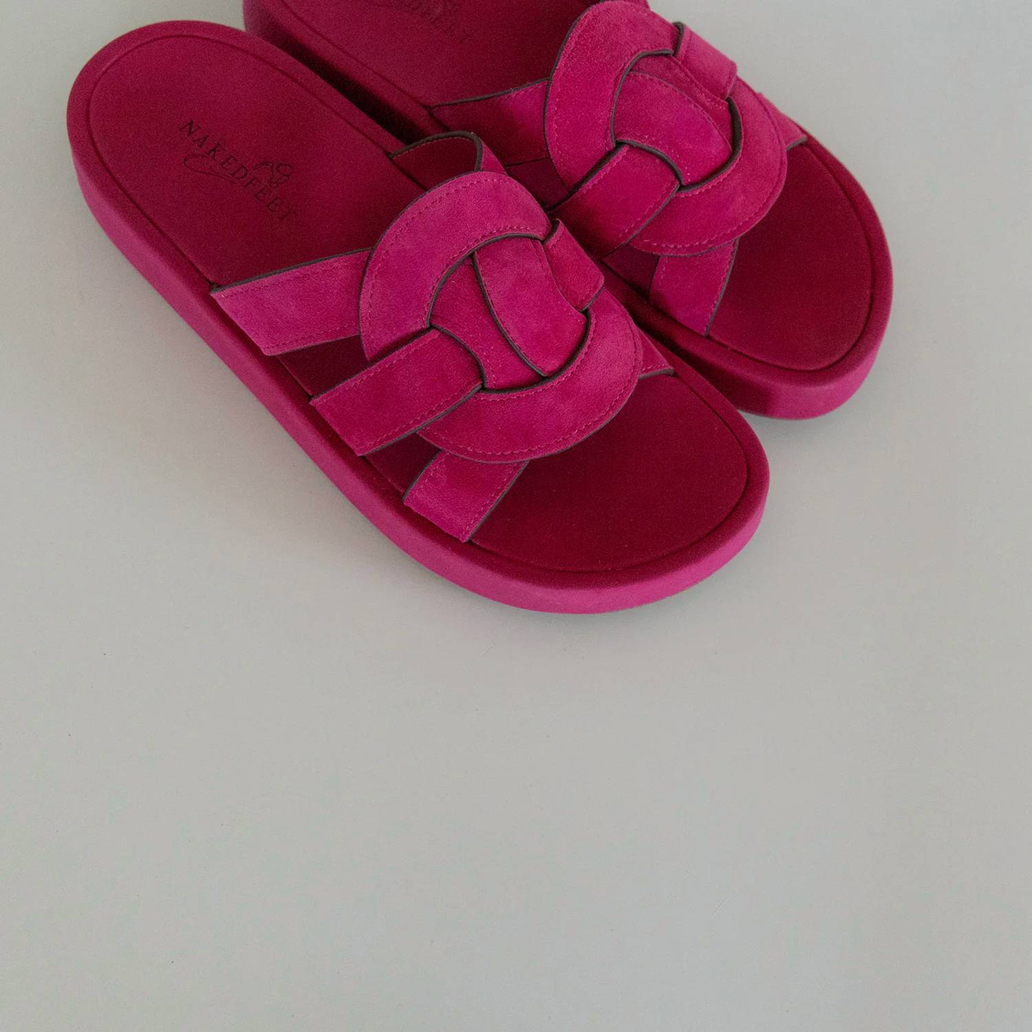 Naked Feet - Women's Market Platform Sandals - pink - sandals - shoes