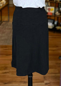 Nally & Millie - Women's Pull On Skirt - black - clothing - knee - length - skirts