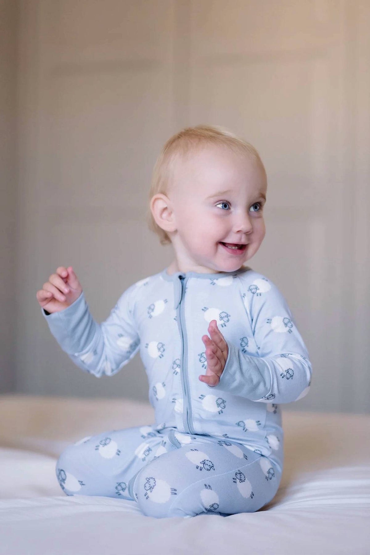 Nash + Nova - Kids Sheep Zip Romper