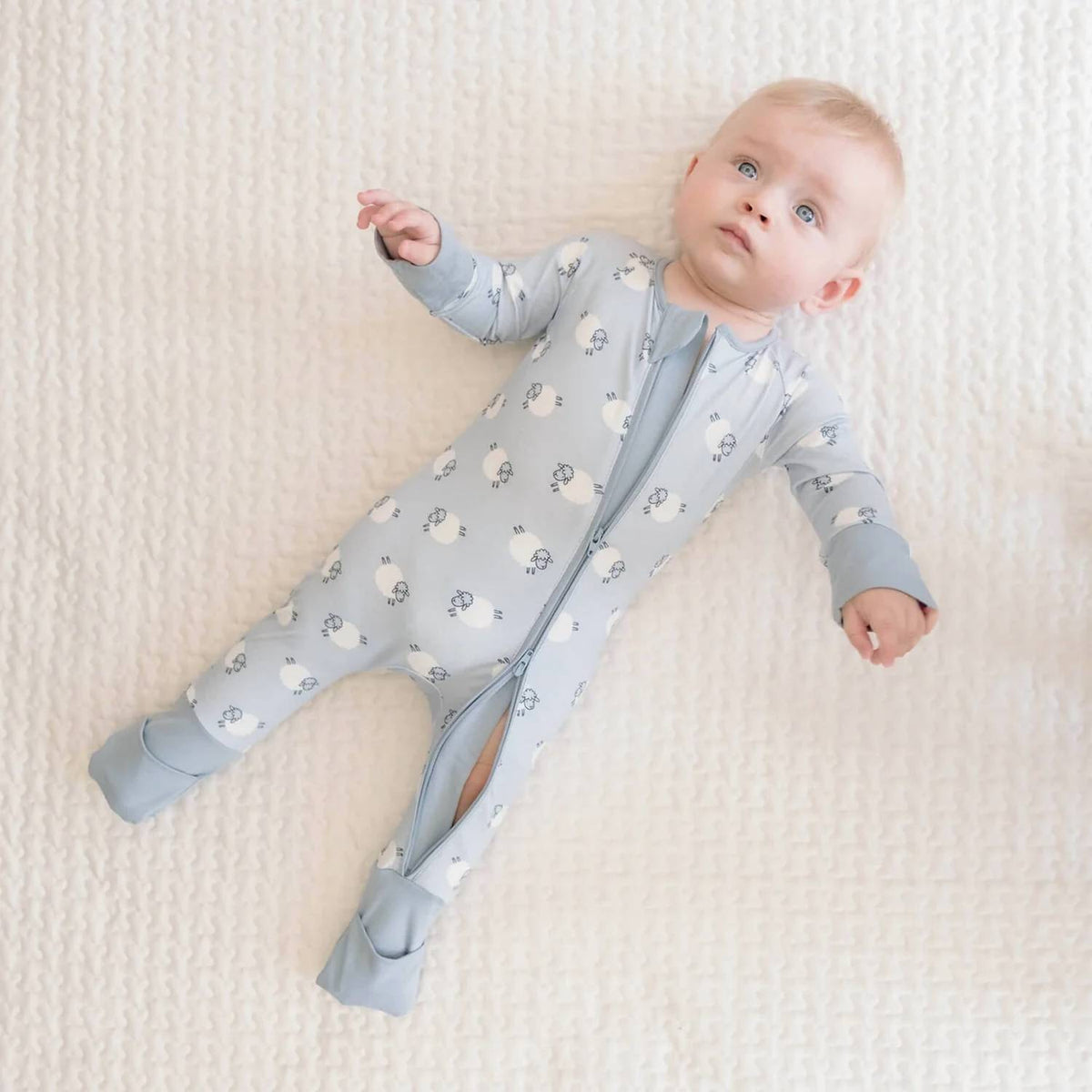 Nash + Nova - Kids Sheep Zip Romper