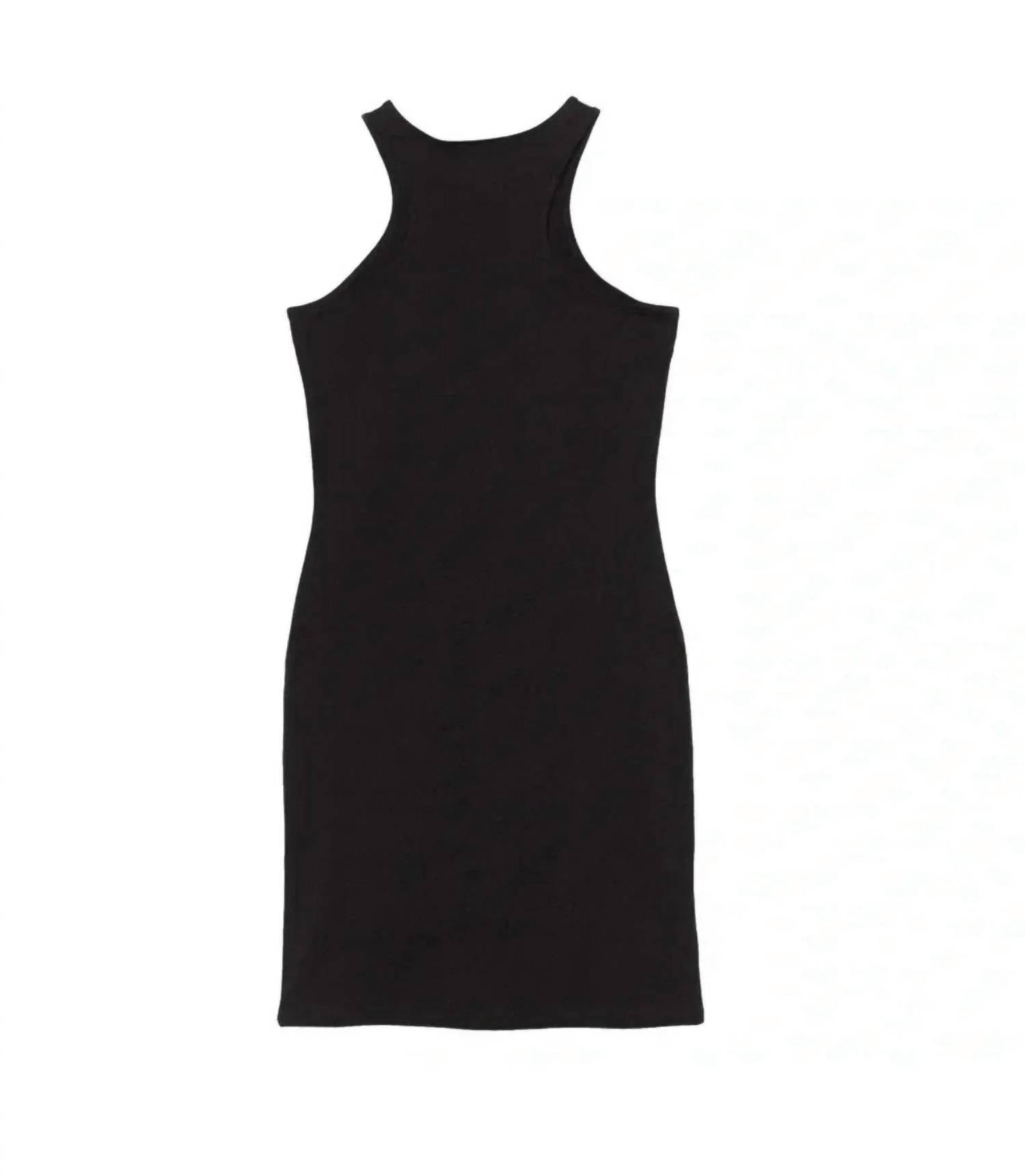 Nasty Gal - Contrast Stitch Racer Back Mini Dress - black - clothing - cotton