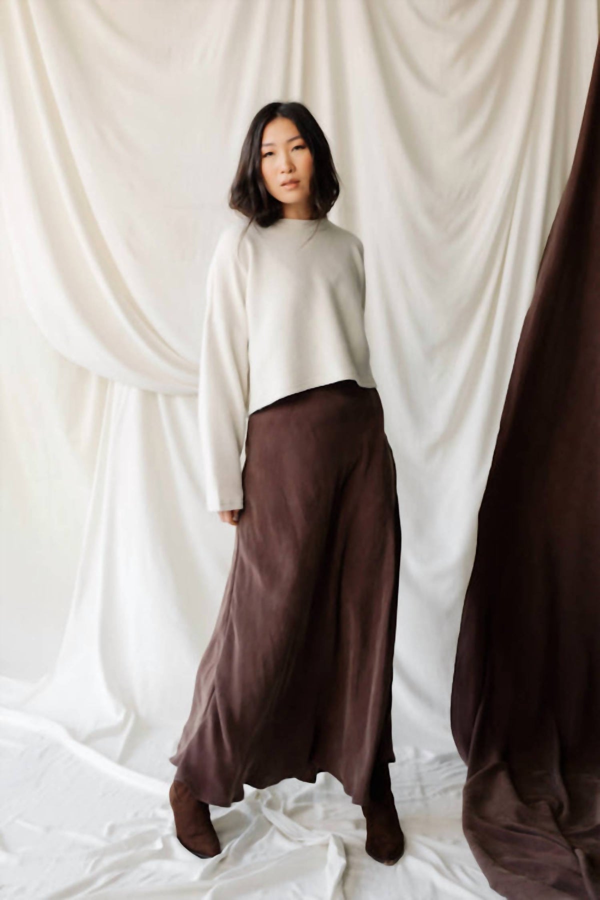 Natalie Busby - Cropped Crew Sweater