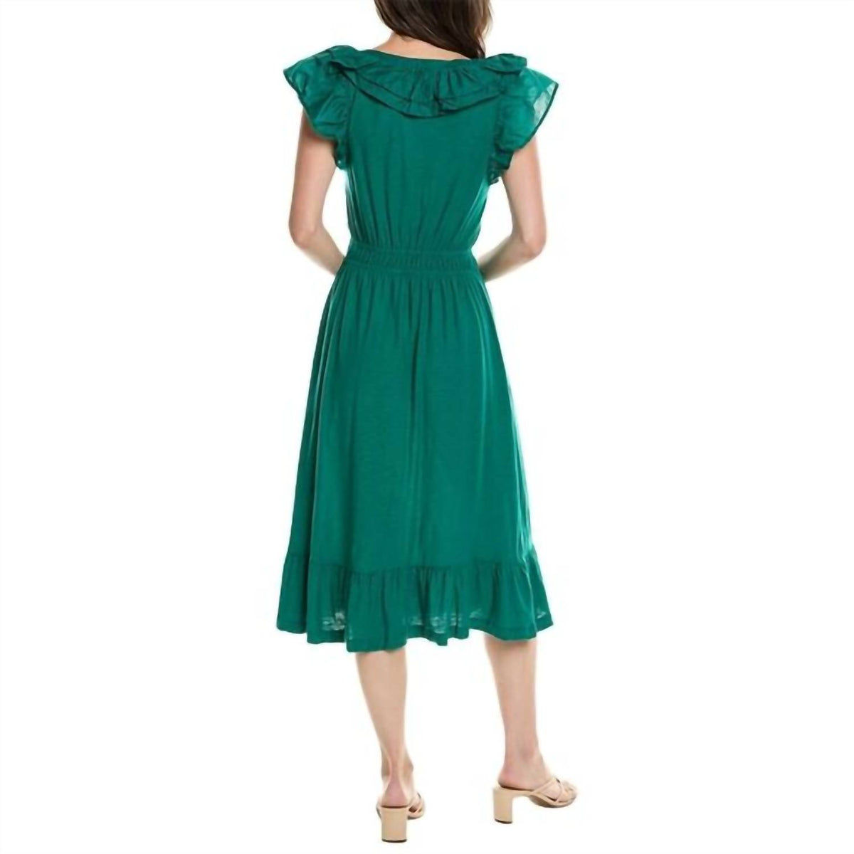 Nation Ltd - Aria Contrast Ruffle Midi Dress