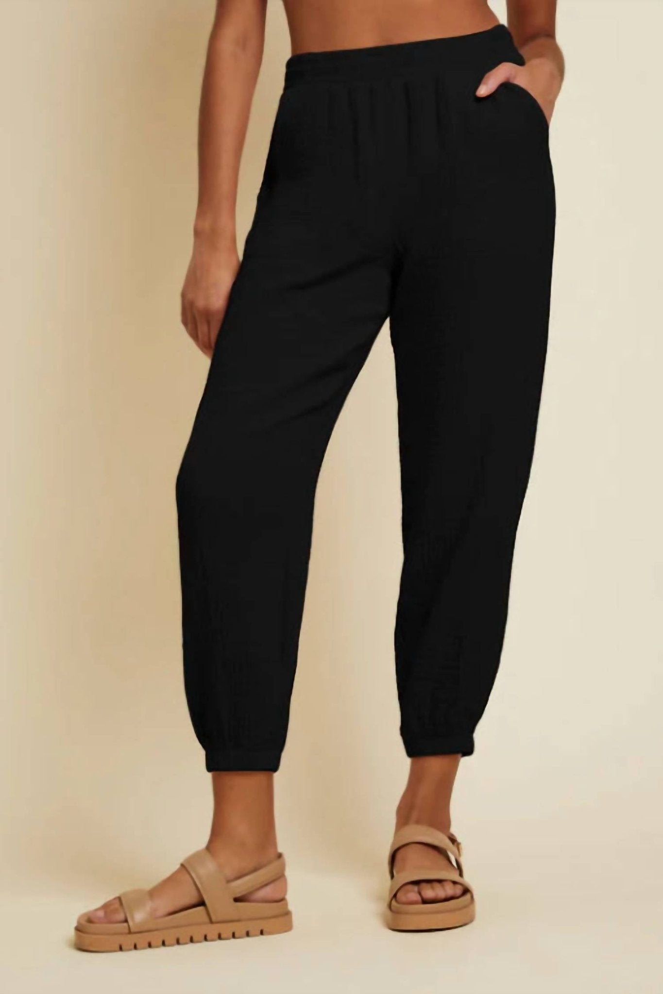 Nation Ltd - Cairo Lounge Pant - black - clothing - joggers