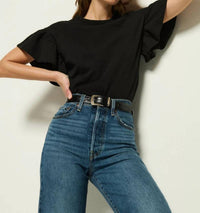 Nation Ltd - Camille Ruffle Sleeve Top