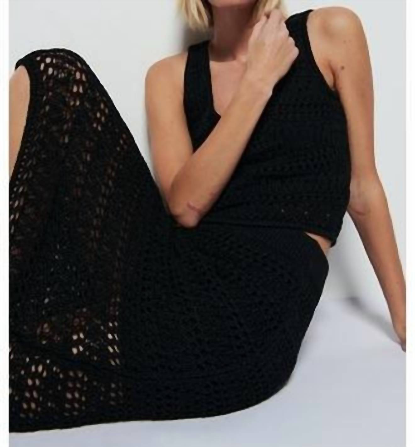 Nation Ltd - Driana Crochet Skirt - black - clothing - cotton