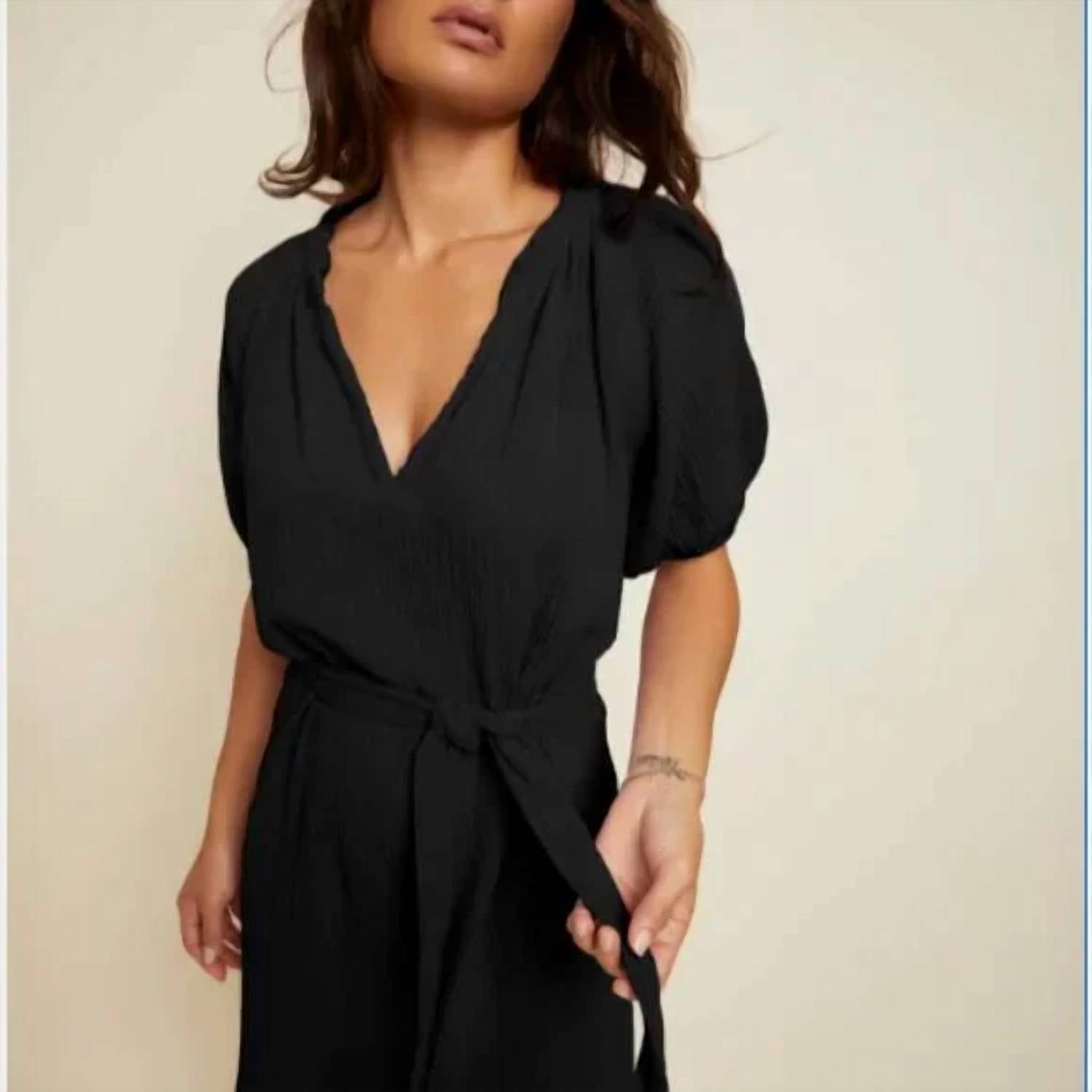 Nation Ltd - Finley Dress - black - clothing - cotton