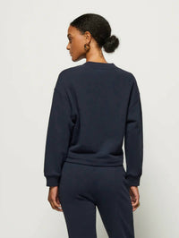 Nation Ltd - Jessi V - neck Sweatshirt - blouses - blue - clothing