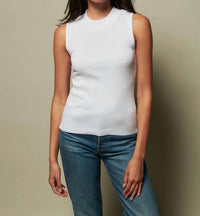 Nation Ltd - Joan Mock Neck Tank Top - clothing - cotton - blend - solid