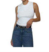Nation Ltd - Joan Mock Neck Tank Top - clothing - cotton - blend - solid