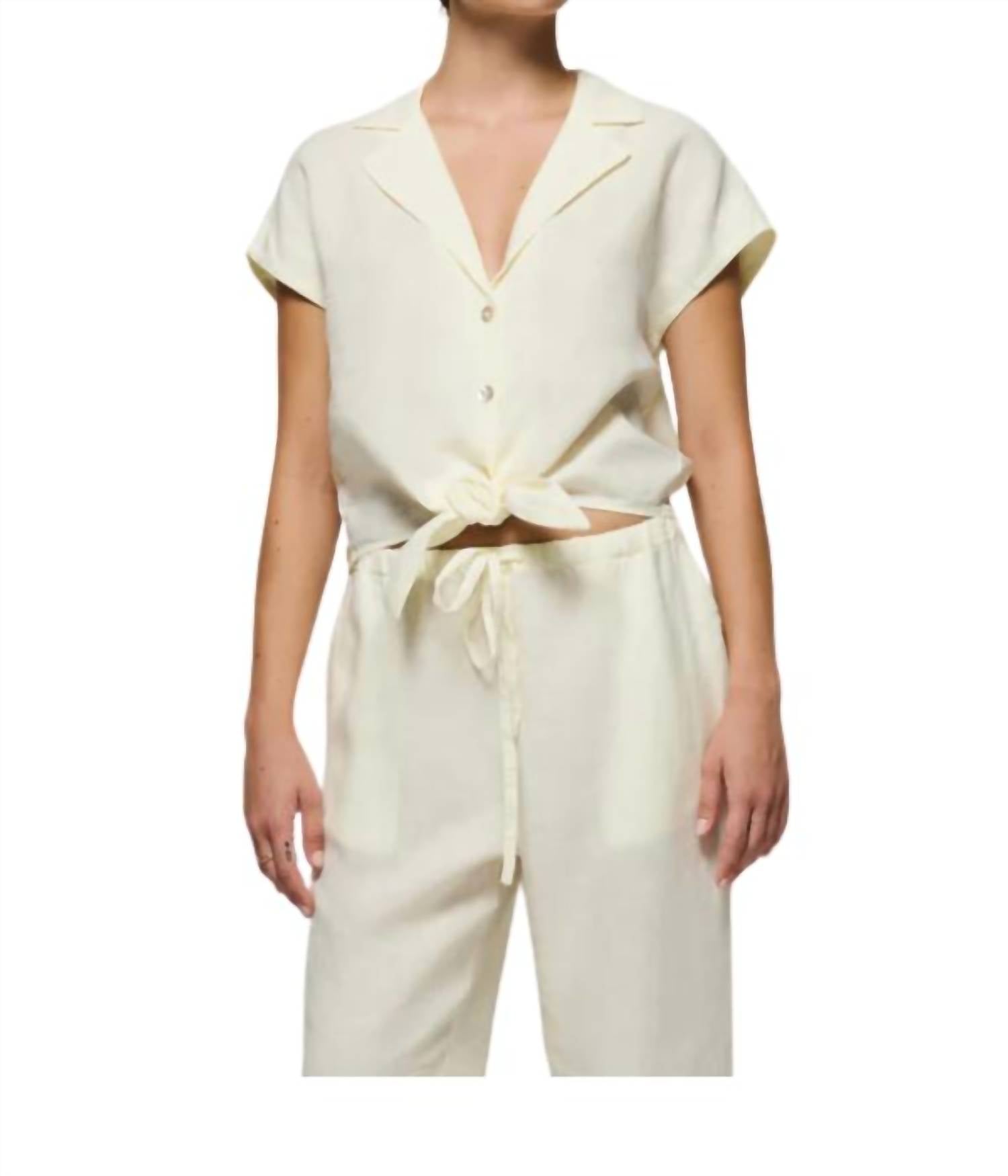 Nation Ltd - Noemi Tie V - neck Blouse - blouses - clothing - shirts