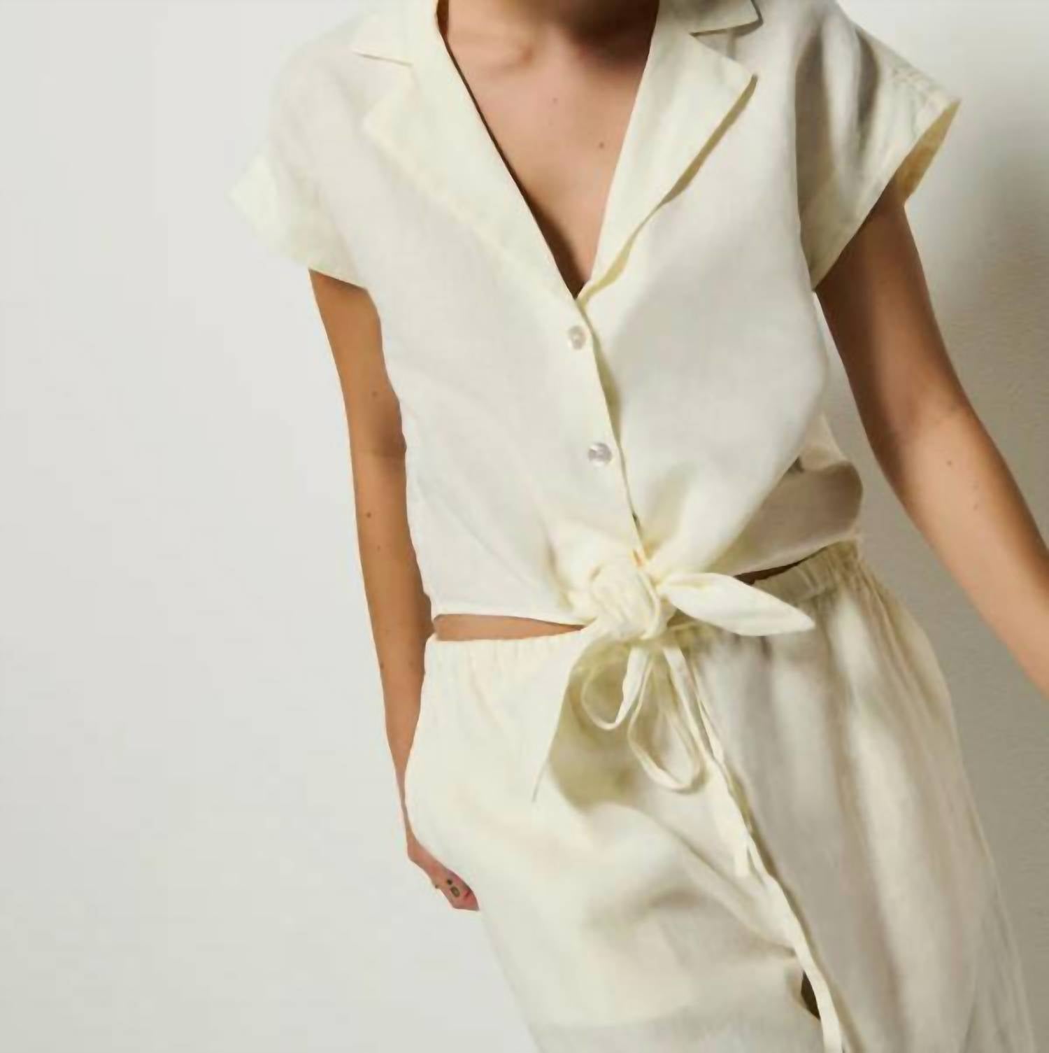 Nation Ltd - Noemi Tie V - neck Blouse - blouses - clothing - shirts