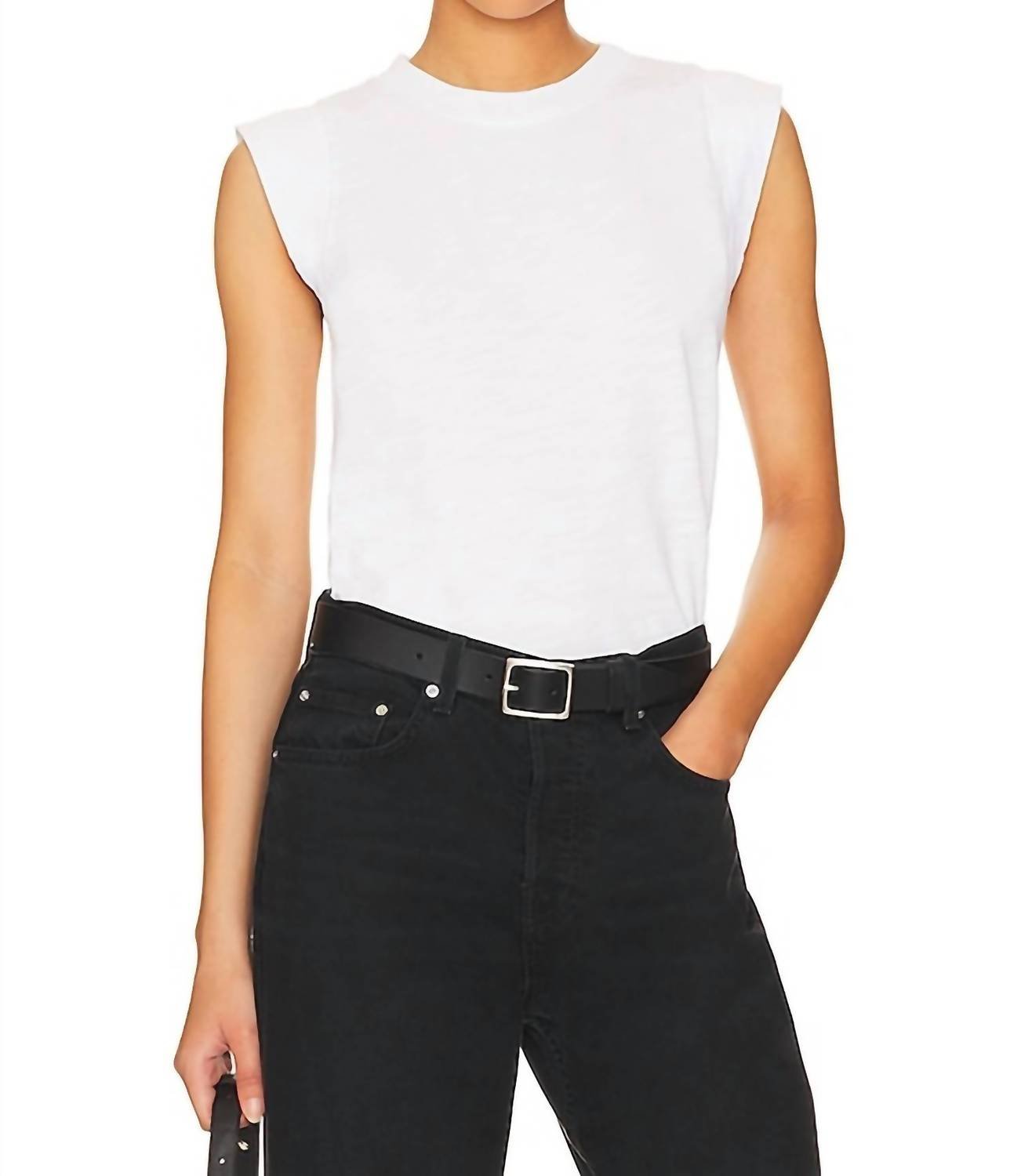 Nation Ltd - Patti Muscle Tank Top - clothing - cotton - solid