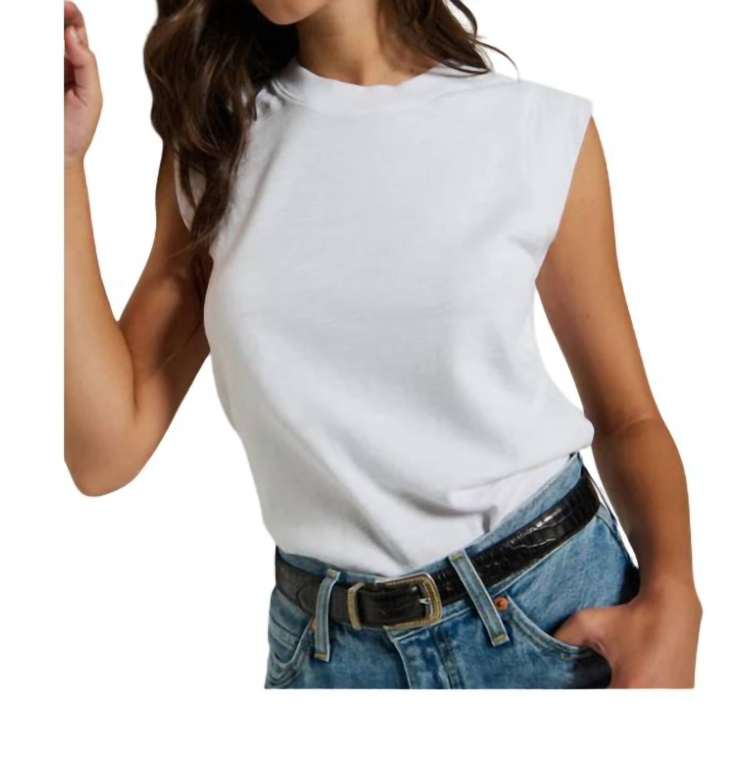 Nation Ltd - Patti Muscle Tank Top - clothing - cotton - solid