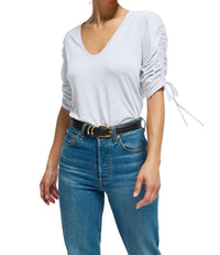 Nation Ltd - prima shirred sleeve top