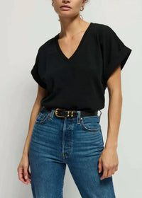 Nation Ltd - Stevie Cuffed V-neck Top