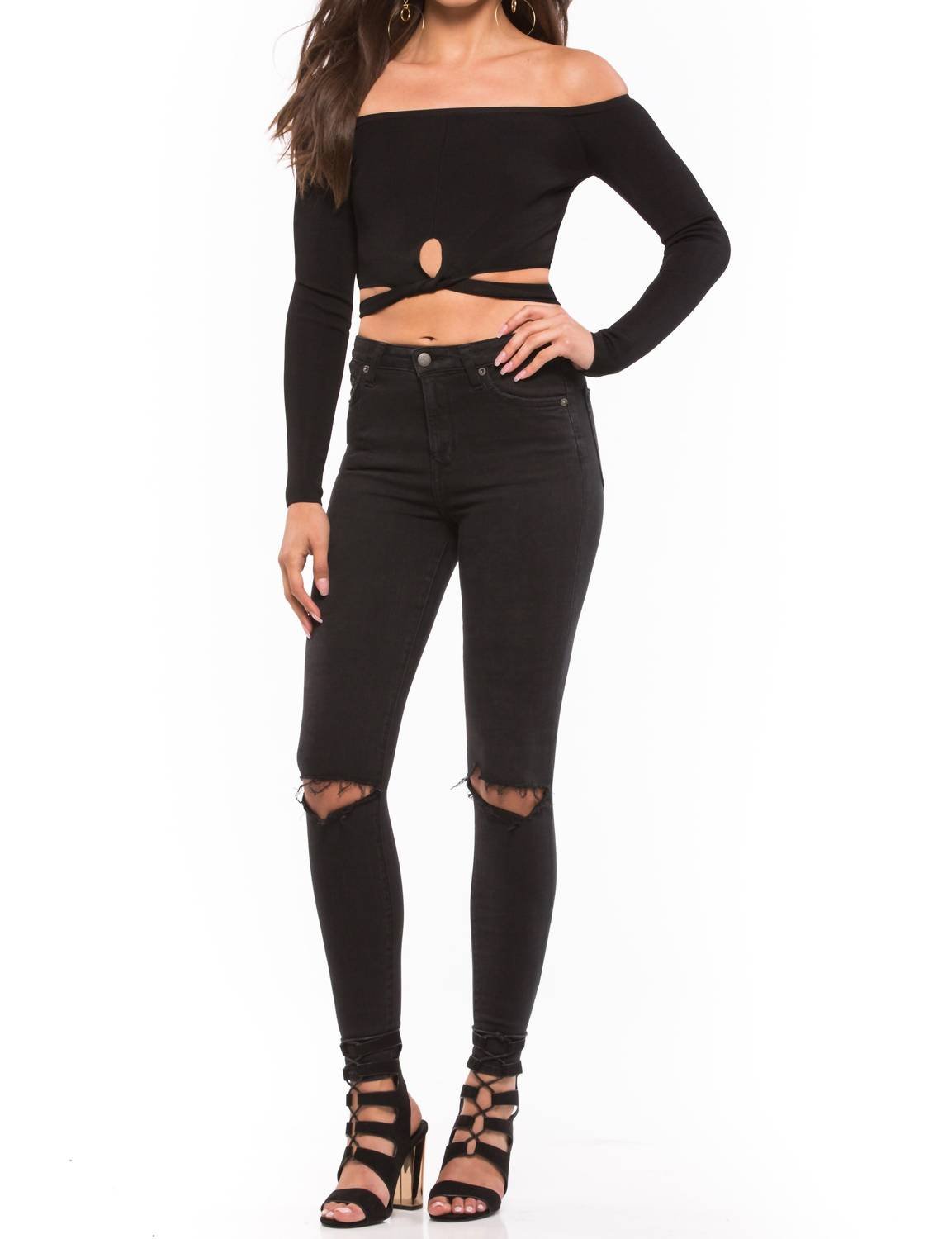 Nbd - Women's Effie Top - black - clothing - shirts