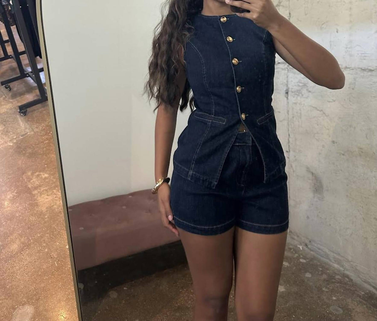 Needii - Denim Paperbag Shorts