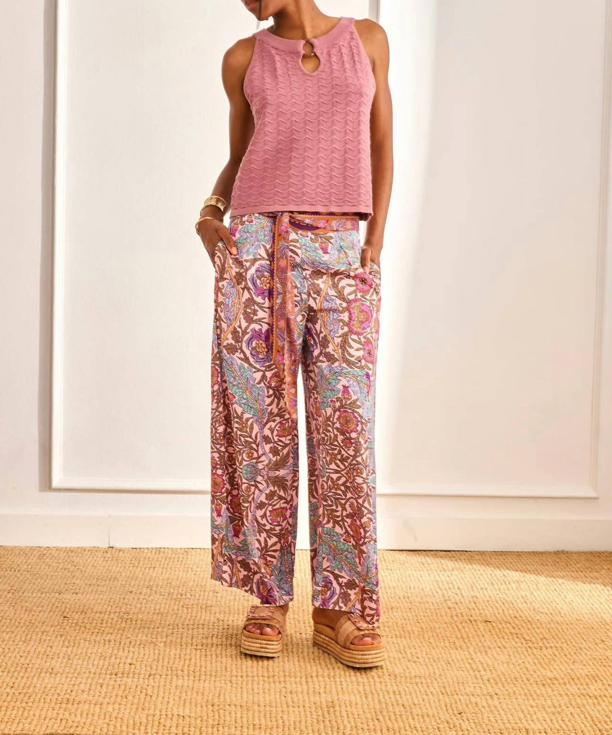 Nekane - Multicolor Floral Print Trousers