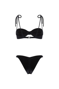 Nelblu - Esencia Brassiere - like Bikini Top And Bottom Set - bikinis - black - clothing