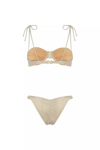 Nelblu - Esencia Two Piece Bikini Set - beige - bikinis - clothing