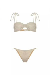 Nelblu - Esencia Two Piece Bikini Set - beige - bikinis - clothing