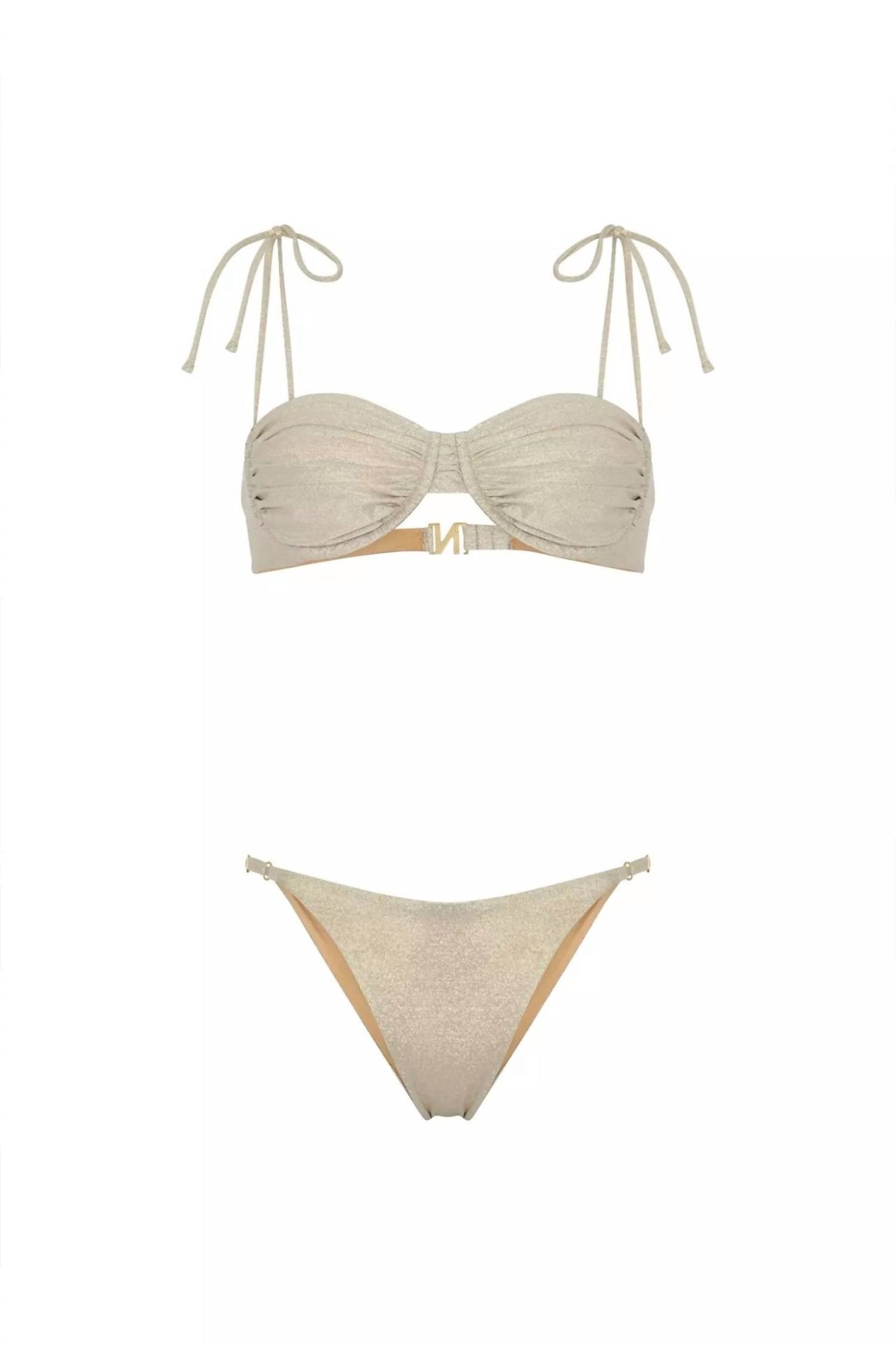 Nelblu - Esencia Two Piece Bikini Set - beige - bikinis - clothing