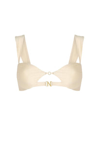 Nelblu - Flora Balconette Bikini Top - beige - bikinis - clothing