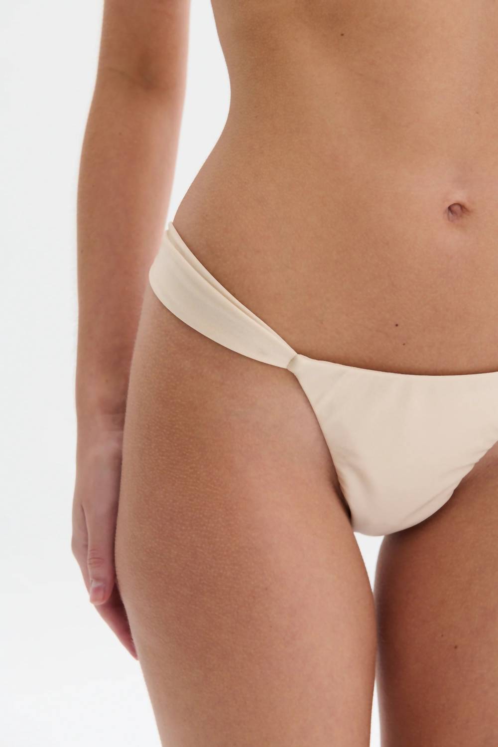 Nelblu - Flora Wide Strap Bikini Bottom - beige - bikinis - clothing