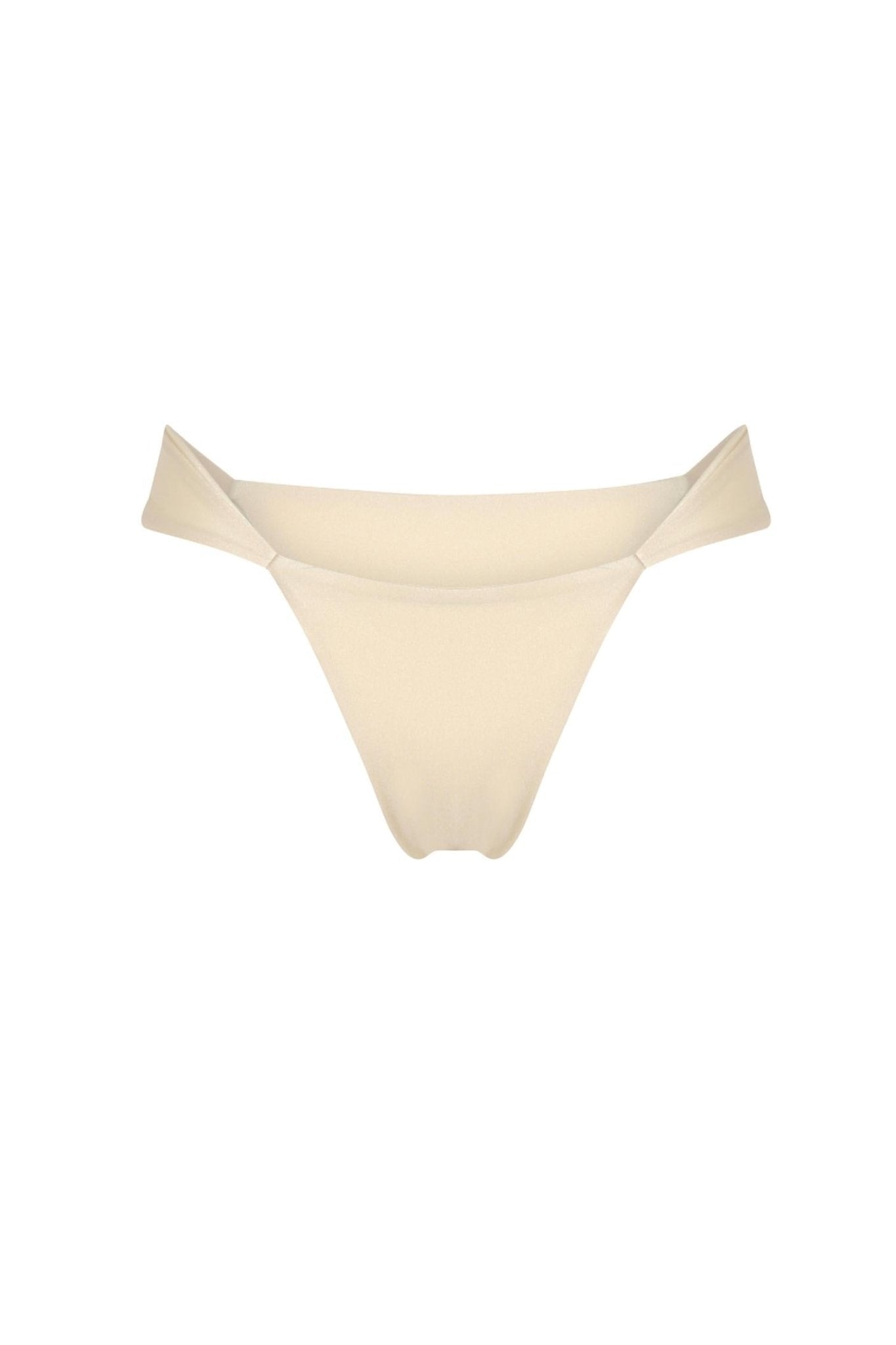 Nelblu - Flora Wide Strap Bikini Bottom - beige - bikinis - clothing