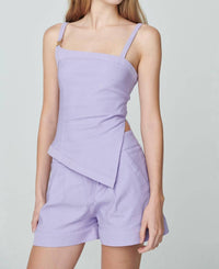 Nelblu - Luz Asymmetric Tank Top - clothing - directbrandpartner - purple