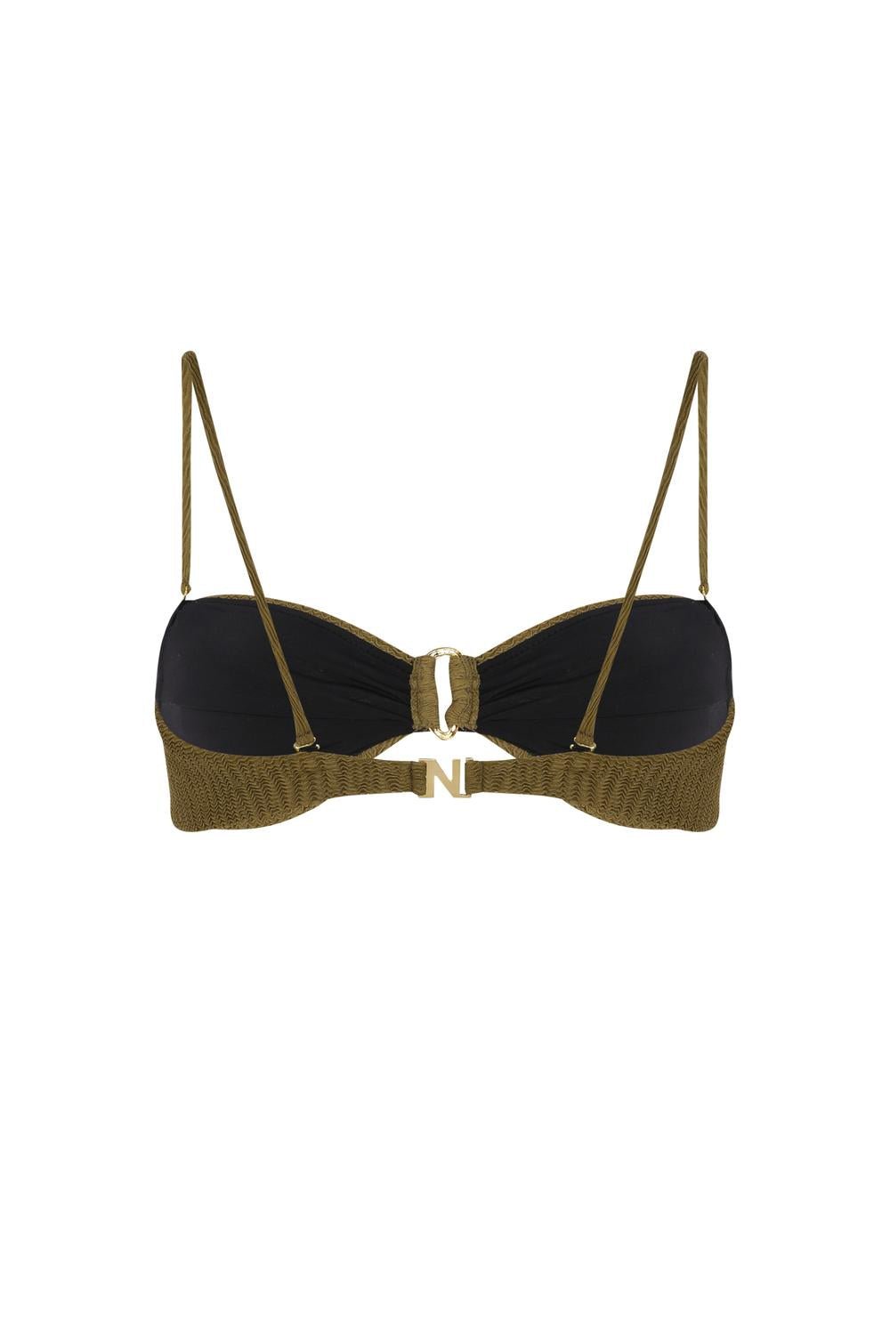 Nelblu - Ondas Crinkle Bandeau Bikini Top - bikinis - clothing - directbrandpartner