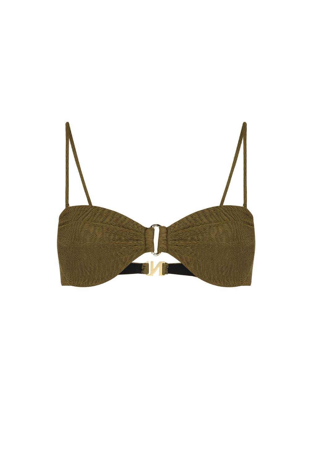 Nelblu - Ondas Crinkle Bandeau Bikini Top - bikinis - clothing - directbrandpartner
