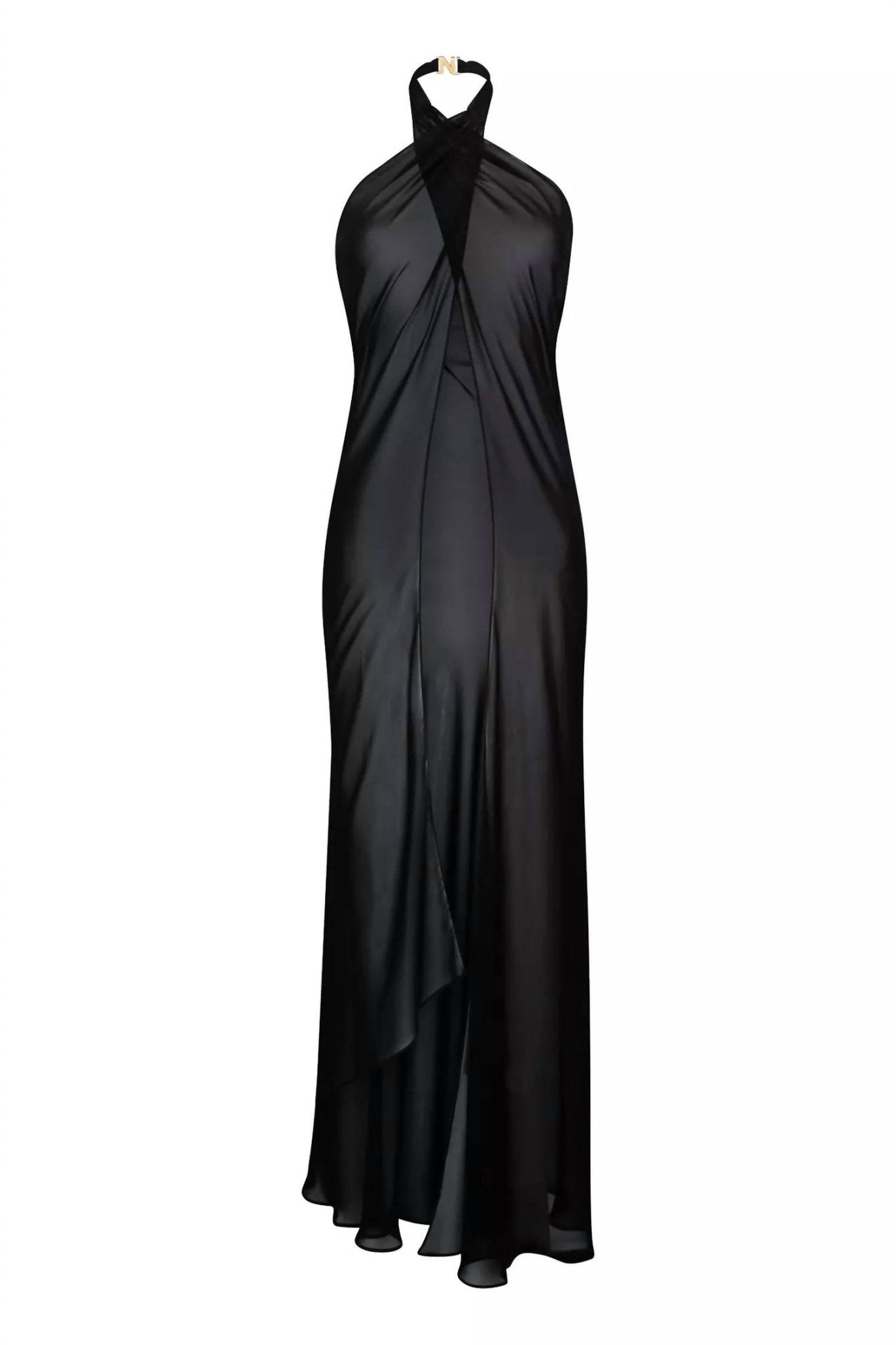 Nelblu - Pareo Fleur Open Front Coverup - black - clothing - coverups