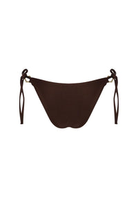 Nelblu - Petalo Side Tie Cheeky Bikini Bottom - bikinis - brown - clothing
