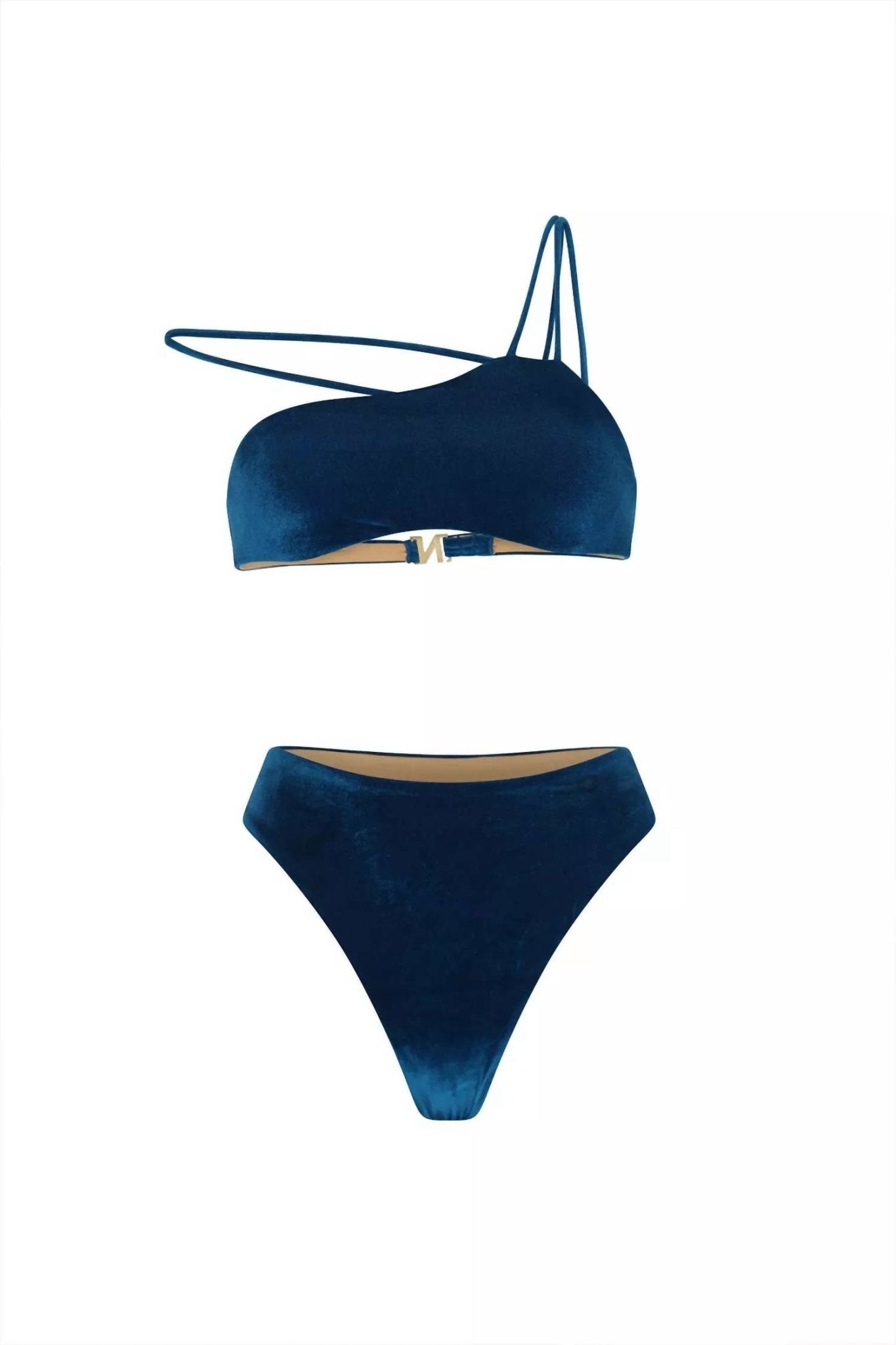 Nelblu - Rocio Asymmetrical Bikini Set - bikinis - blue - clothing