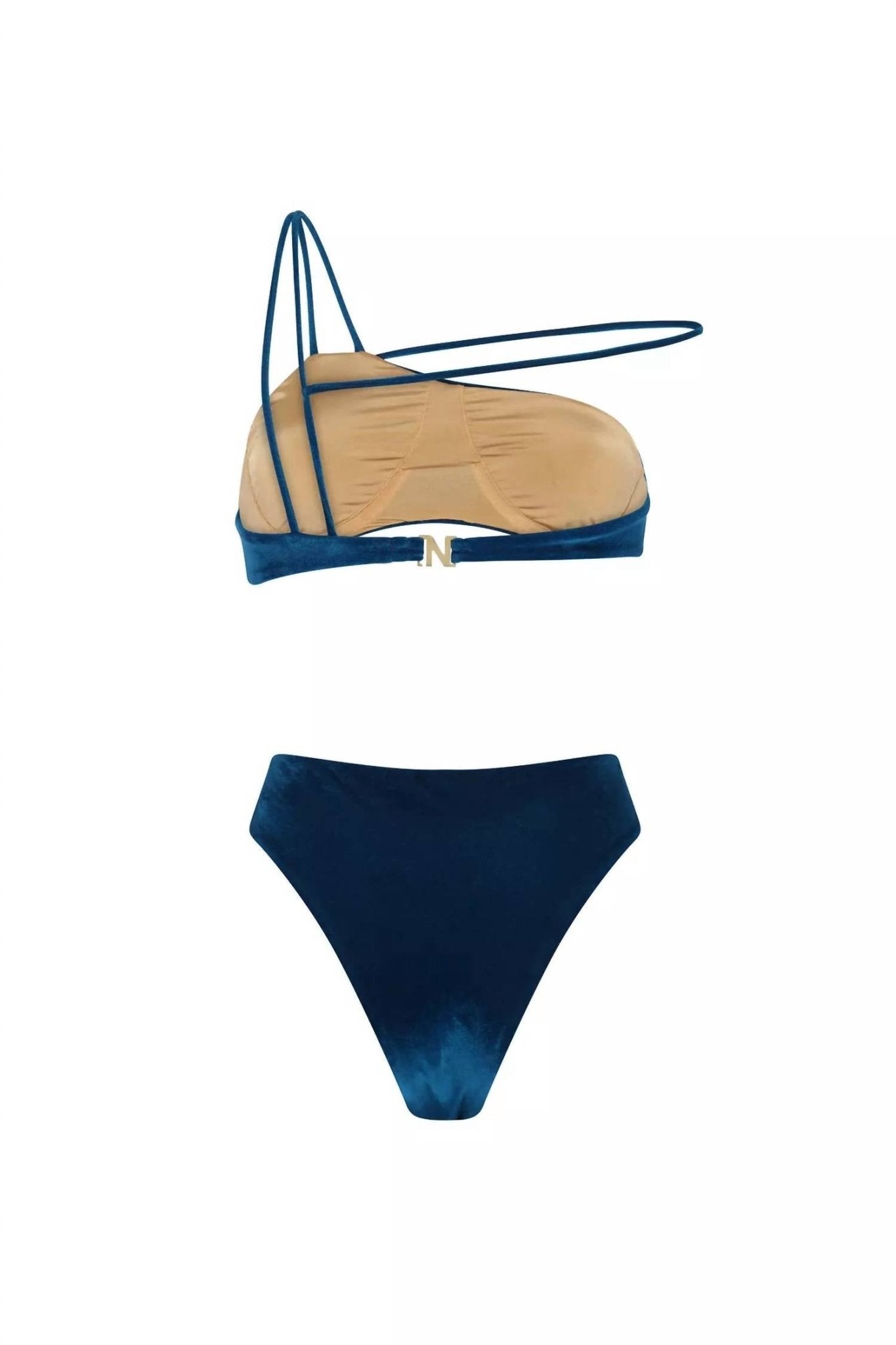 Nelblu - Rocio Asymmetrical Bikini Set - bikinis - blue - clothing