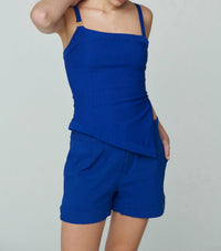 Nelblu - Sol Solid Shorts - blue - clothing - cotton