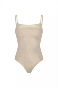 Nelblu - Tierra Square Neck One Piece - beige - clothing - directbrandpartner