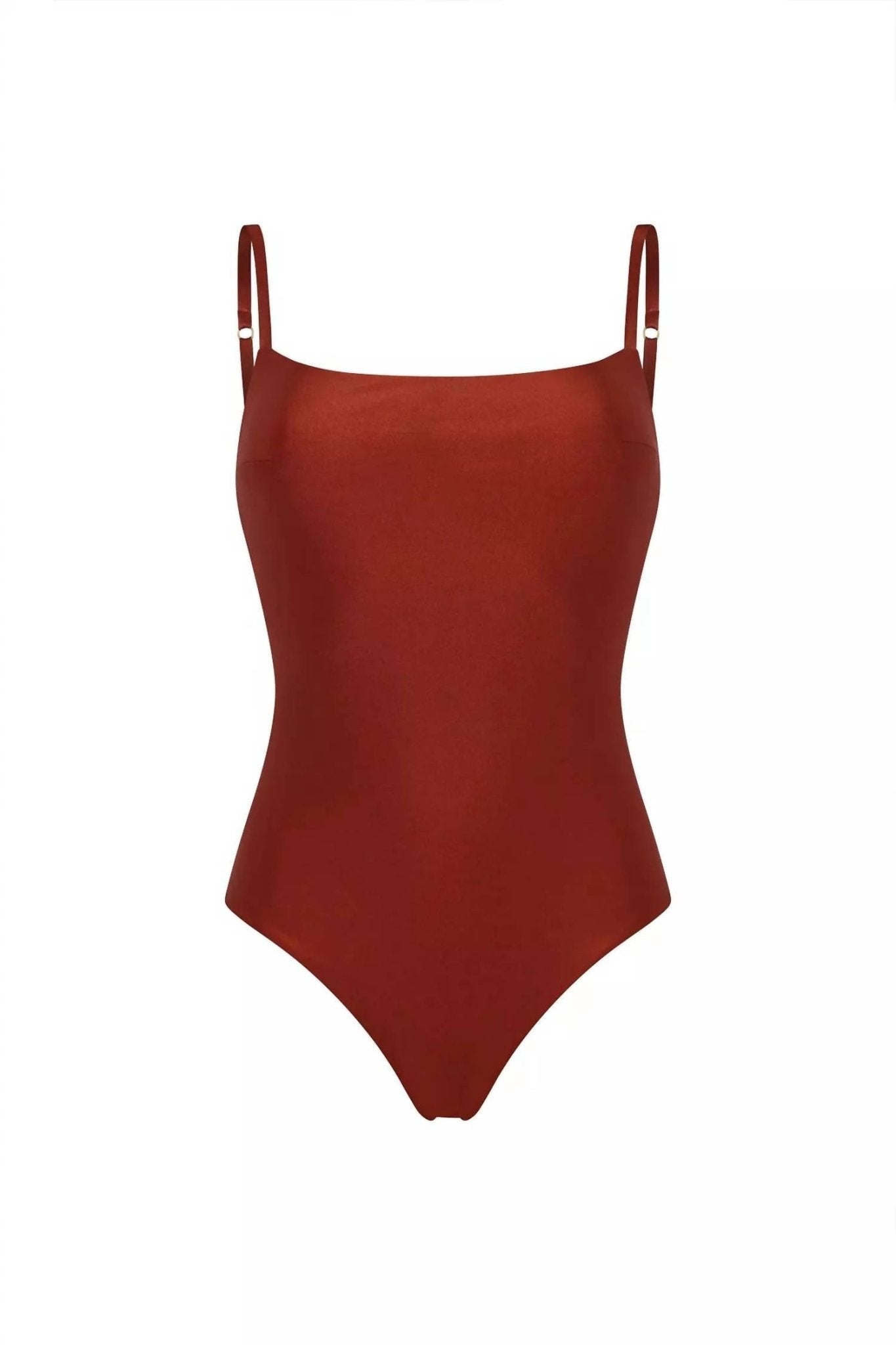 Nelblu - Tierra Square Neck One Piece - brown - clothing - directbrandpartner