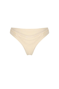 Nelblu - Women's Amanecer High Cut Cheeky Bikini Bottom - beige - bikinis - clothing