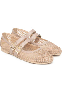 Nerogiardini - Women's Rose Mesh Ballet Flat