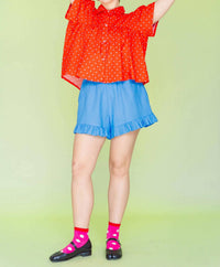 Nettle Studios - Ruffle Linen Shorts