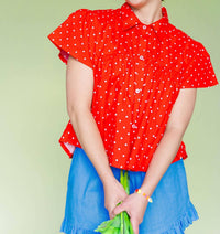 Nettle Studios - Short Puff Sleeves Mushroom Top