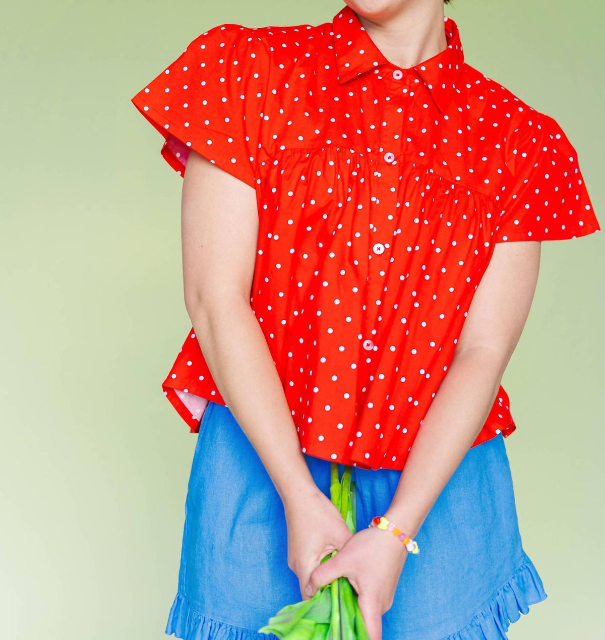 Nettle Studios - Short Puff Sleeves Mushroom Top