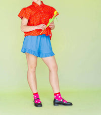 Nettle Studios - Short Puff Sleeves Mushroom Top
