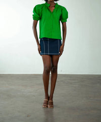 Never A Wallflower - Elastic Collar Top